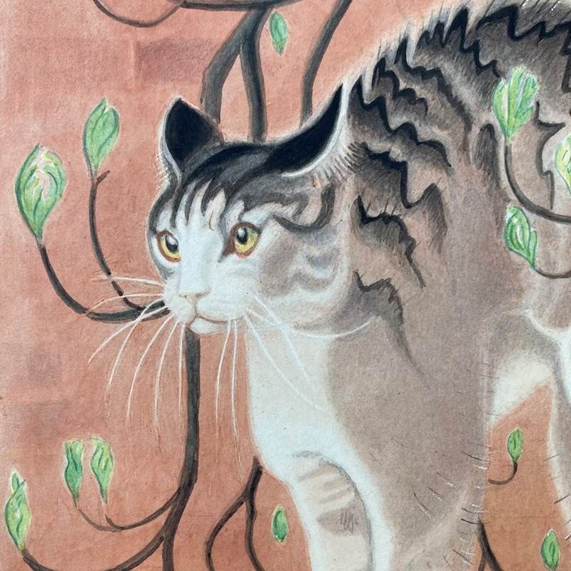 Elsie Mabel Whitford Watercolour   'Cat' photo for sale