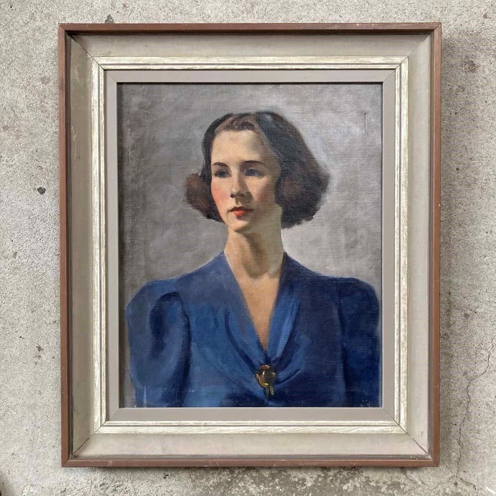 Virginia Goldberg (1914 2011)   'Woman In Blue' photo for sale