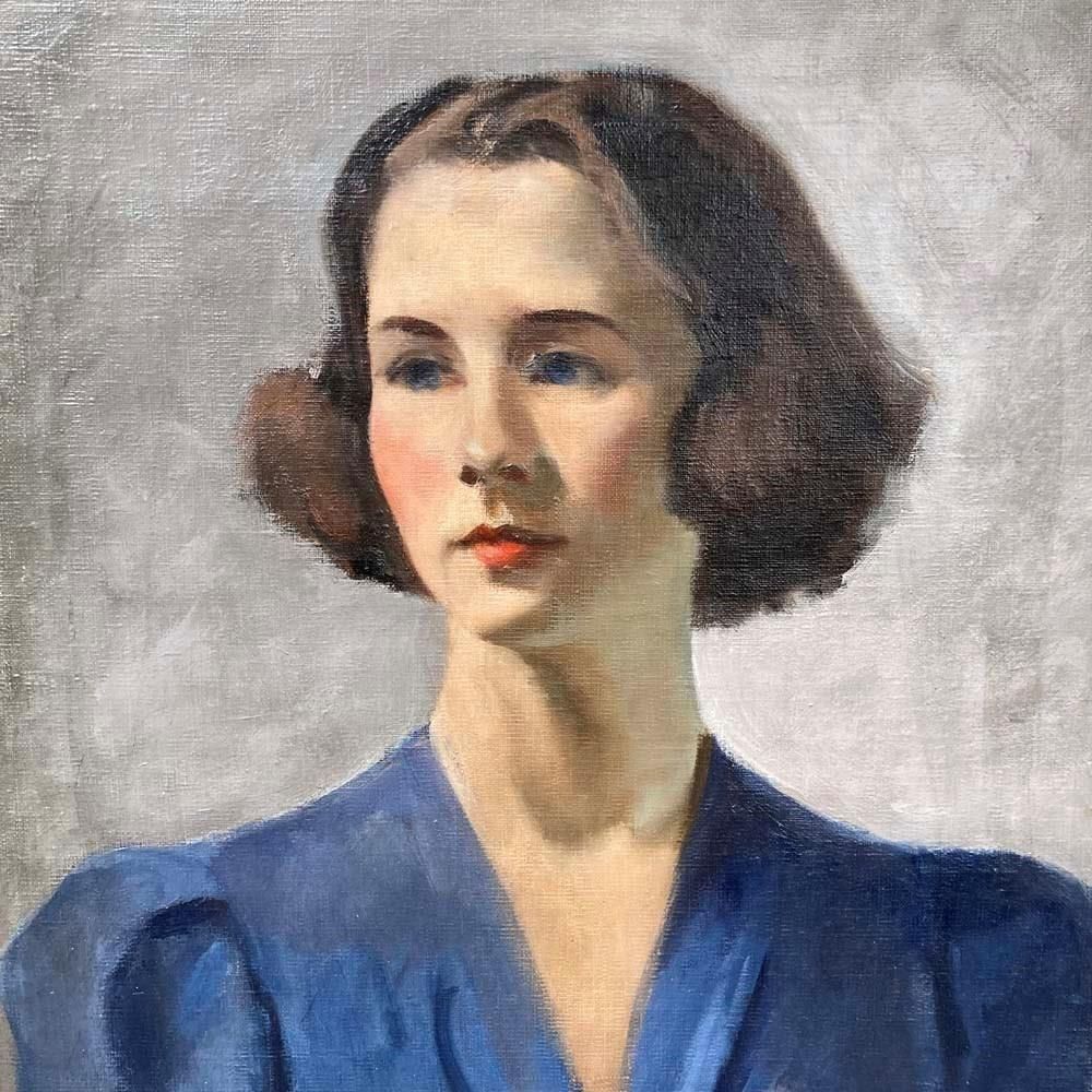 Virginia Goldberg (1914 2011)   'Woman In Blue' photo Art