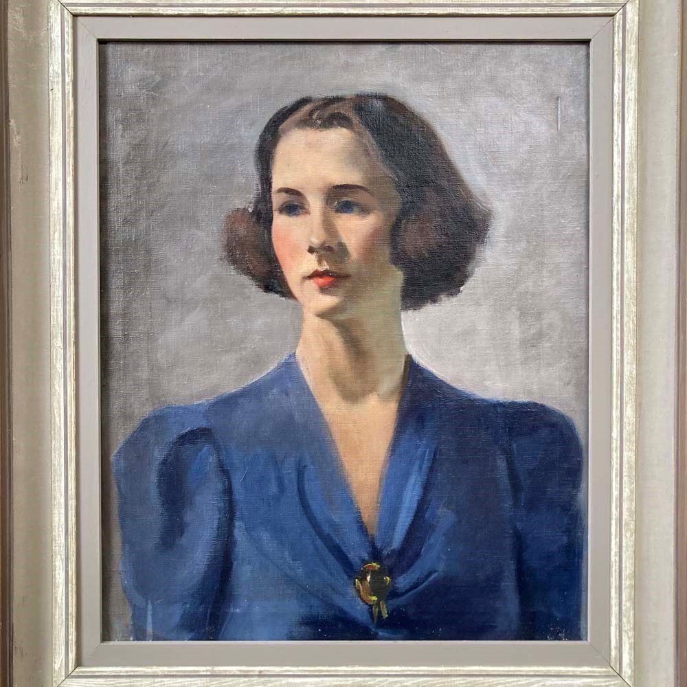 Virginia Goldberg (1914 2011)   'Woman In Blue' photo vintage
