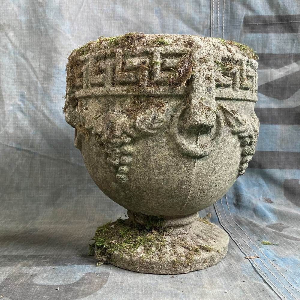 Pair Of Mossy Planters, Late 20th Century photo Garden Decor