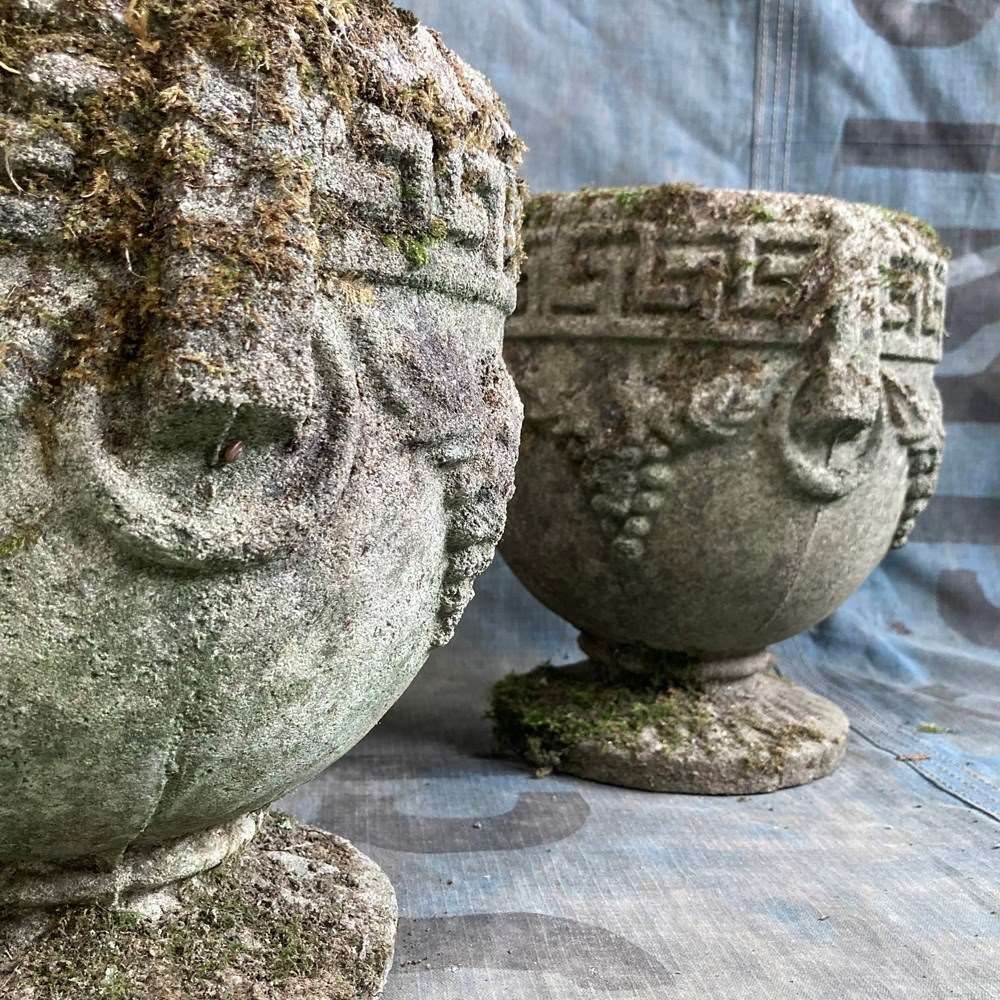 Pair Of Mossy Planters, Late 20th Century photo buy