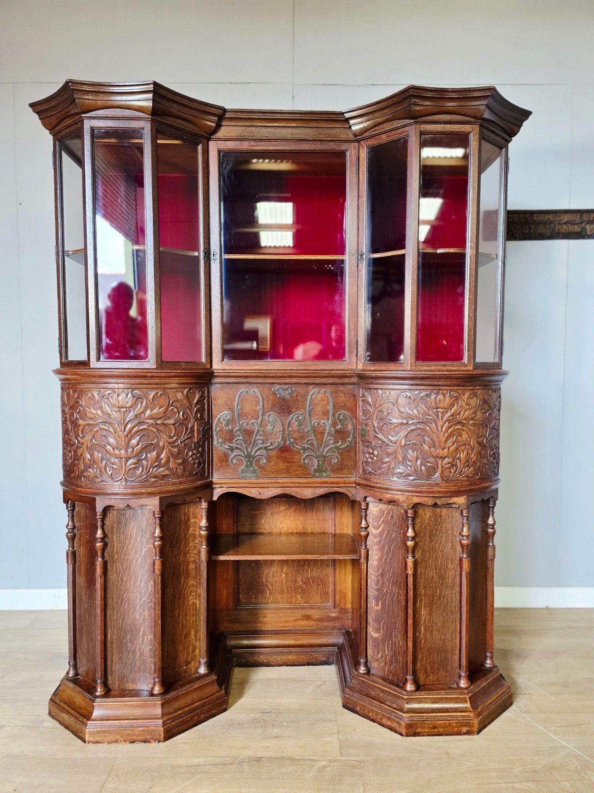 Morris & Co Victorian Oak Cabinet/Desk Designed By George W Jack