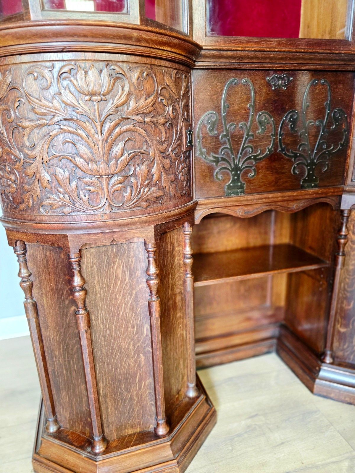 Morris & Co Victorian Oak Cabinet/Desk Designed By George W Jack photo vintage