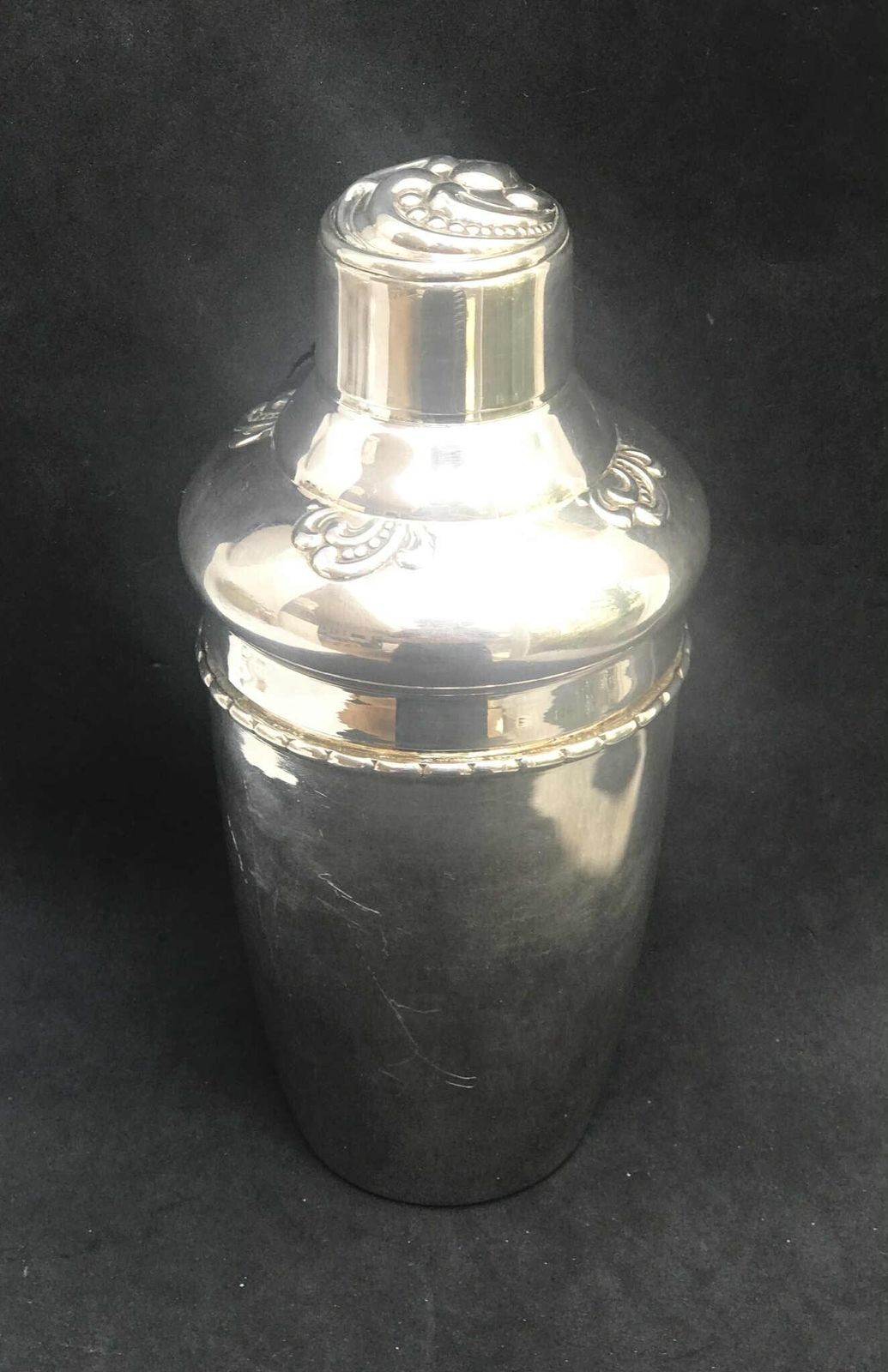 Art Deco Cocktail Shaker Danish Antique 1920s Silver Plated Bar Cart Decor Mixology Tools Gift For Him Barware Accessories Gift For Dad photo furniture