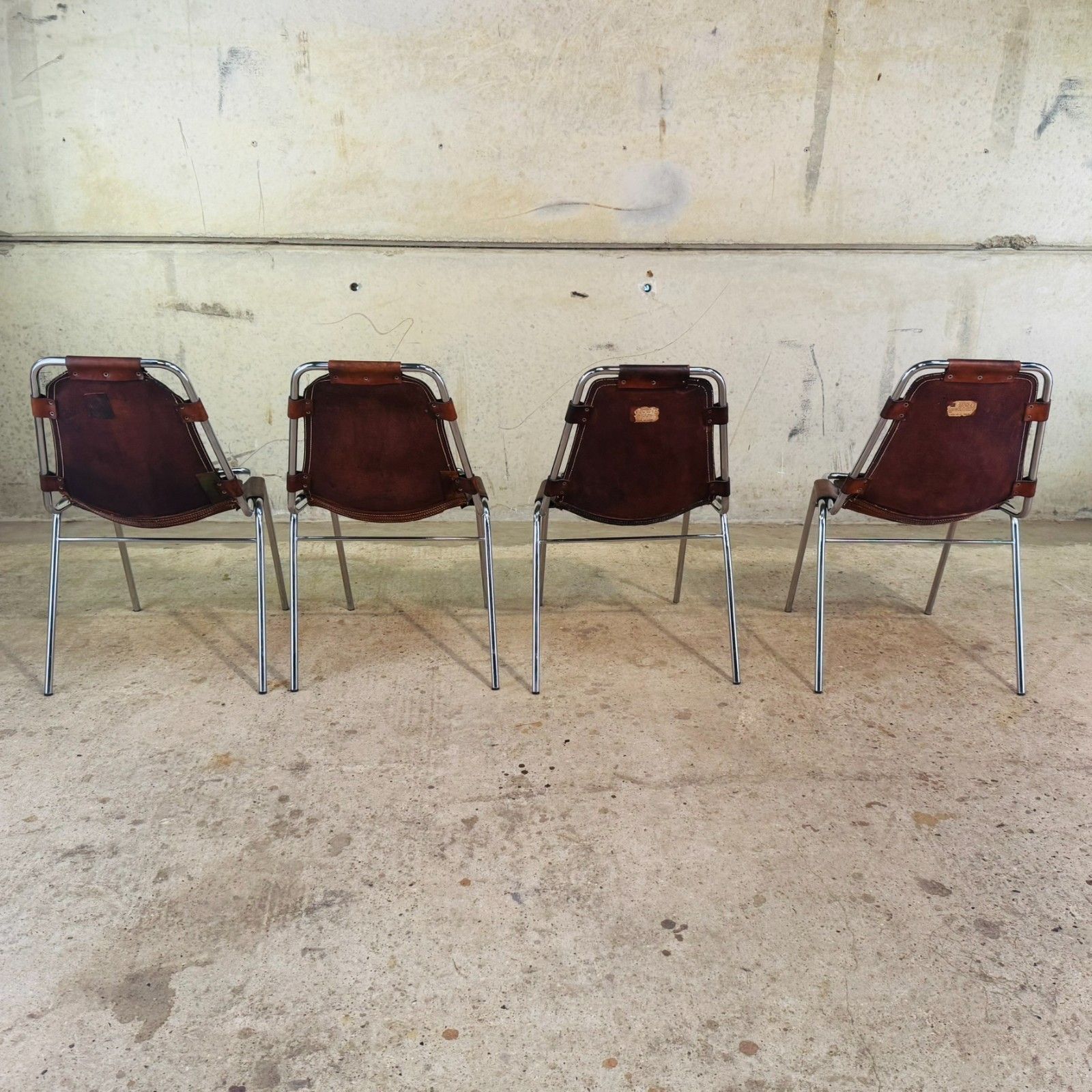 4 Les Arcs Chair – Tan Leather Iconic 1960s Design By Charlotte Perriand #474 photo Furniture