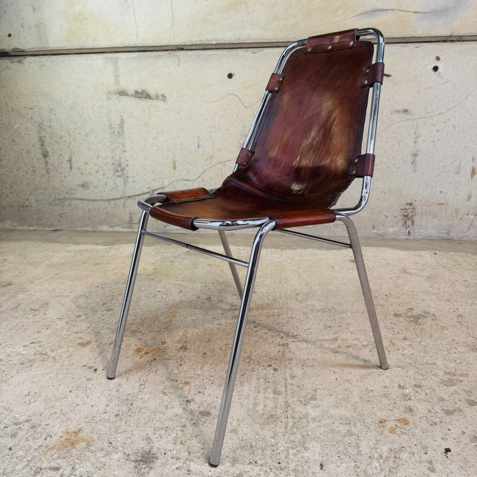 photo furniture 4 Les Arcs Chair – Tan Leather Iconic 1960s Design By Charlotte Perriand #474