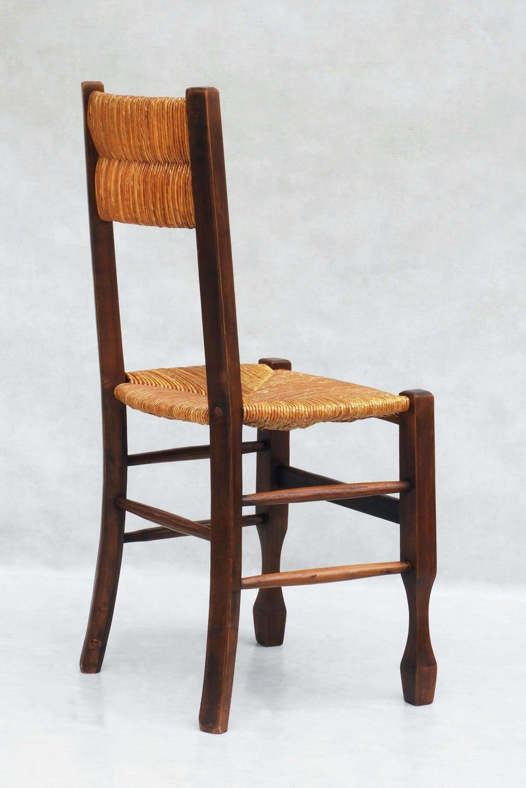 Set Of 6 Provincial French Woven Rush Chairs C1950s photo 2743.0