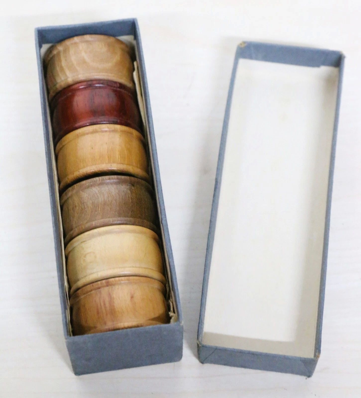 Set Of 6 Mills & Moore 1960's Wooden Ring Napkin Holders For Design Ctr London Mcm photo furniture