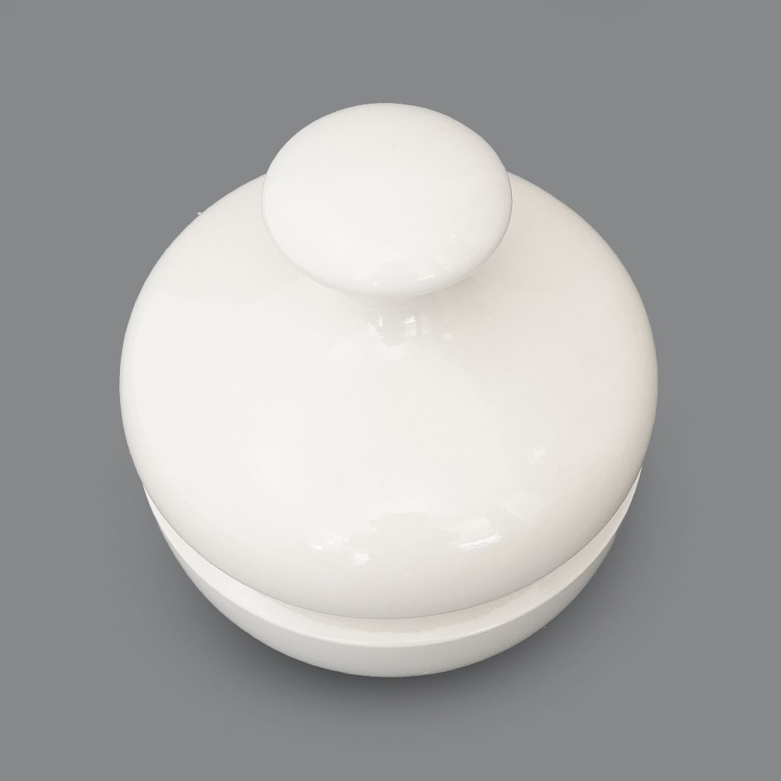 White Ceramic Vase With Lid By Enzo Bioli For Il Picchio, 1970s photo furniture