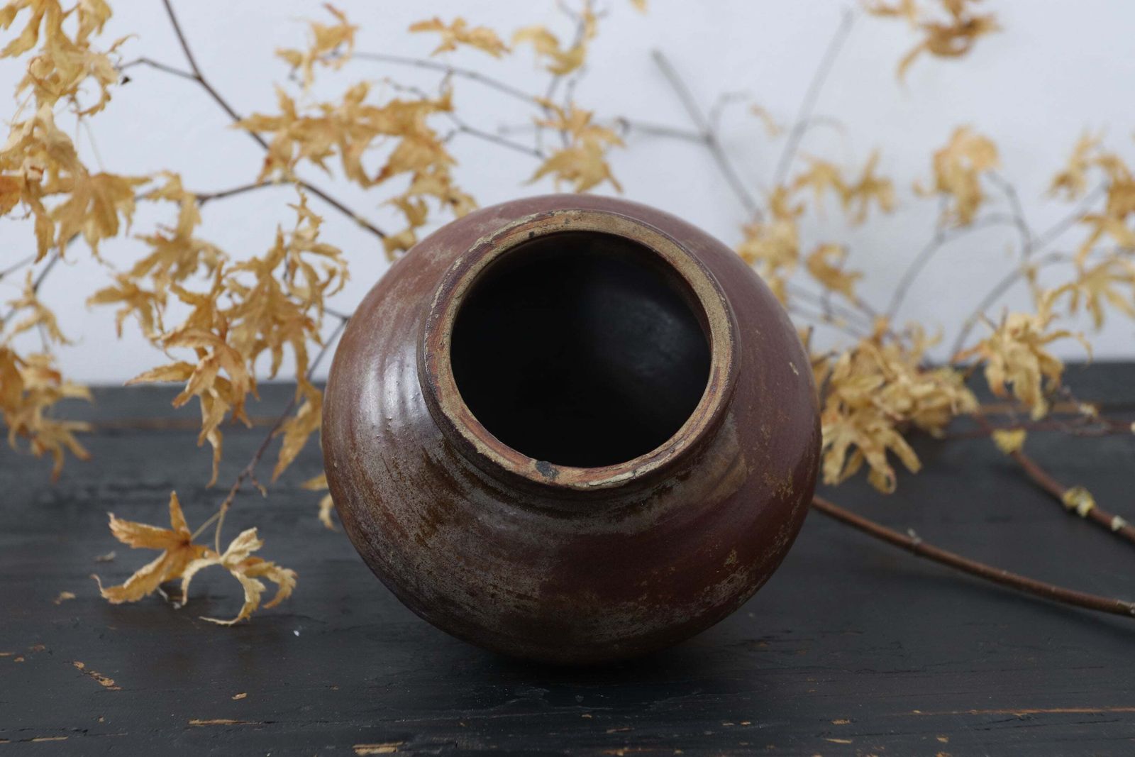 Sung Dynasty Brown Slip Glazed Ceramic Pot photo furniture