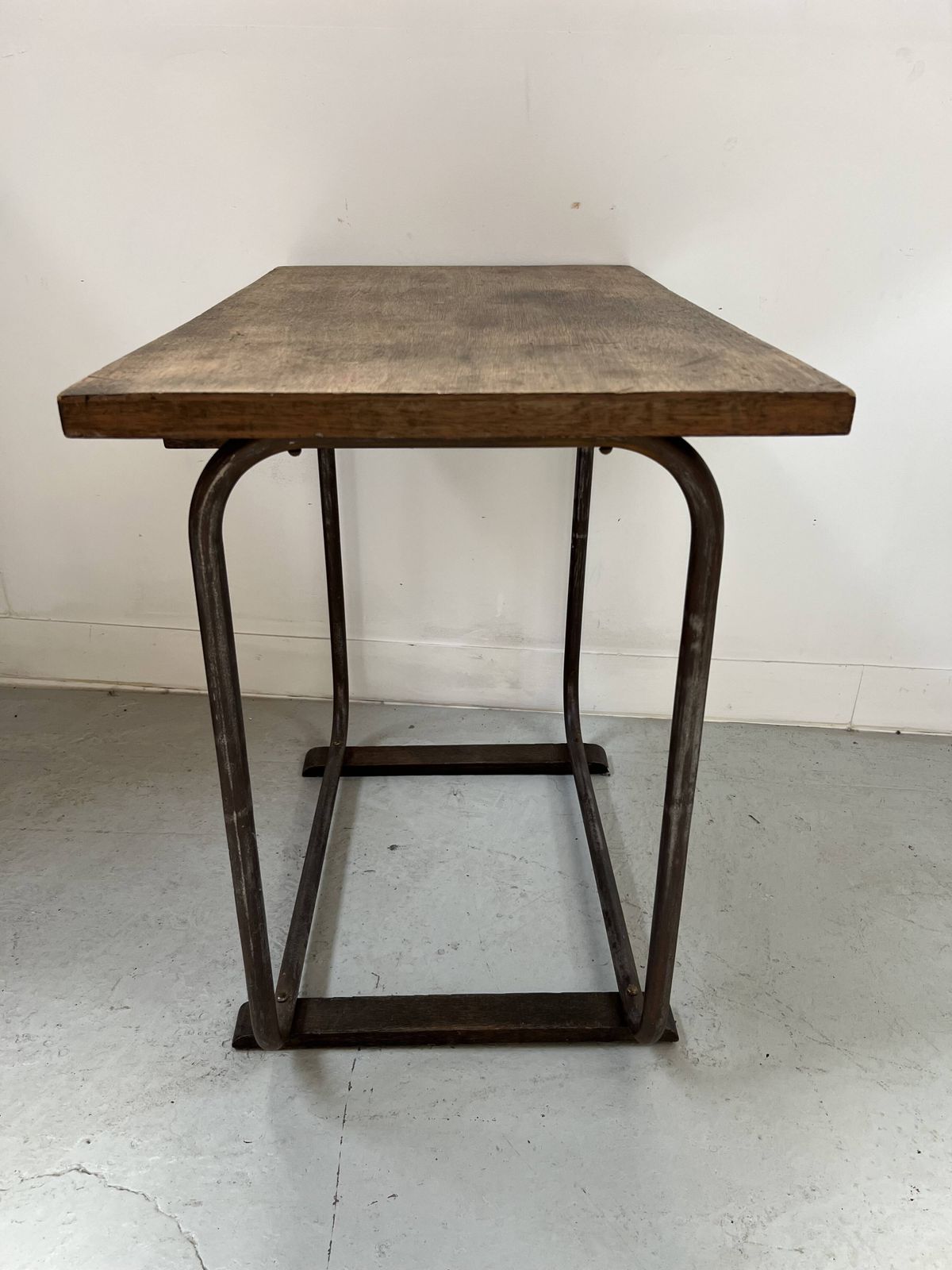 Page 1 Of 11 Designer Desk In Tube And Wooden Top, 20th Century photo vintage