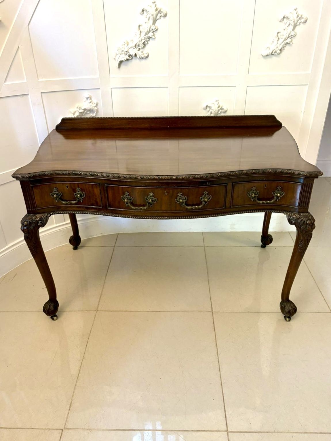 Antique 19th Century Quality Carved Mahogany Desk photo 2385.0