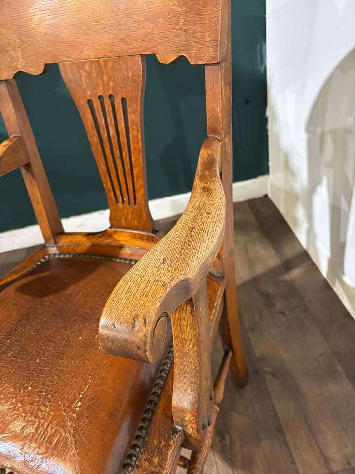 Vintage Oak Office Armchair photo Furniture