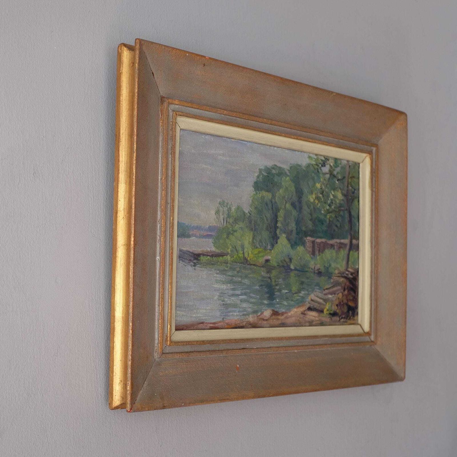 photo furniture Mid Century Swedish Oil Painting, Swedish Landscape, Vintage Scandinavian Painting, Decorative Art, Interiors, Mid Century Art