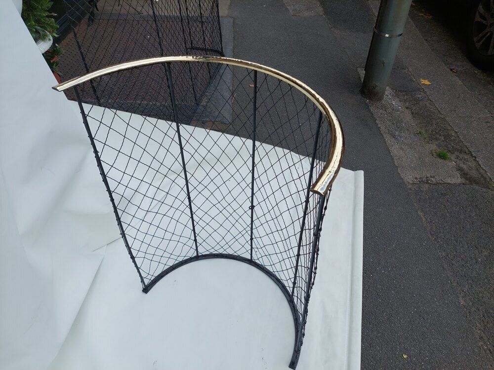 Victorian Brass And Wire Mesh Nursery Fender photo vinterior