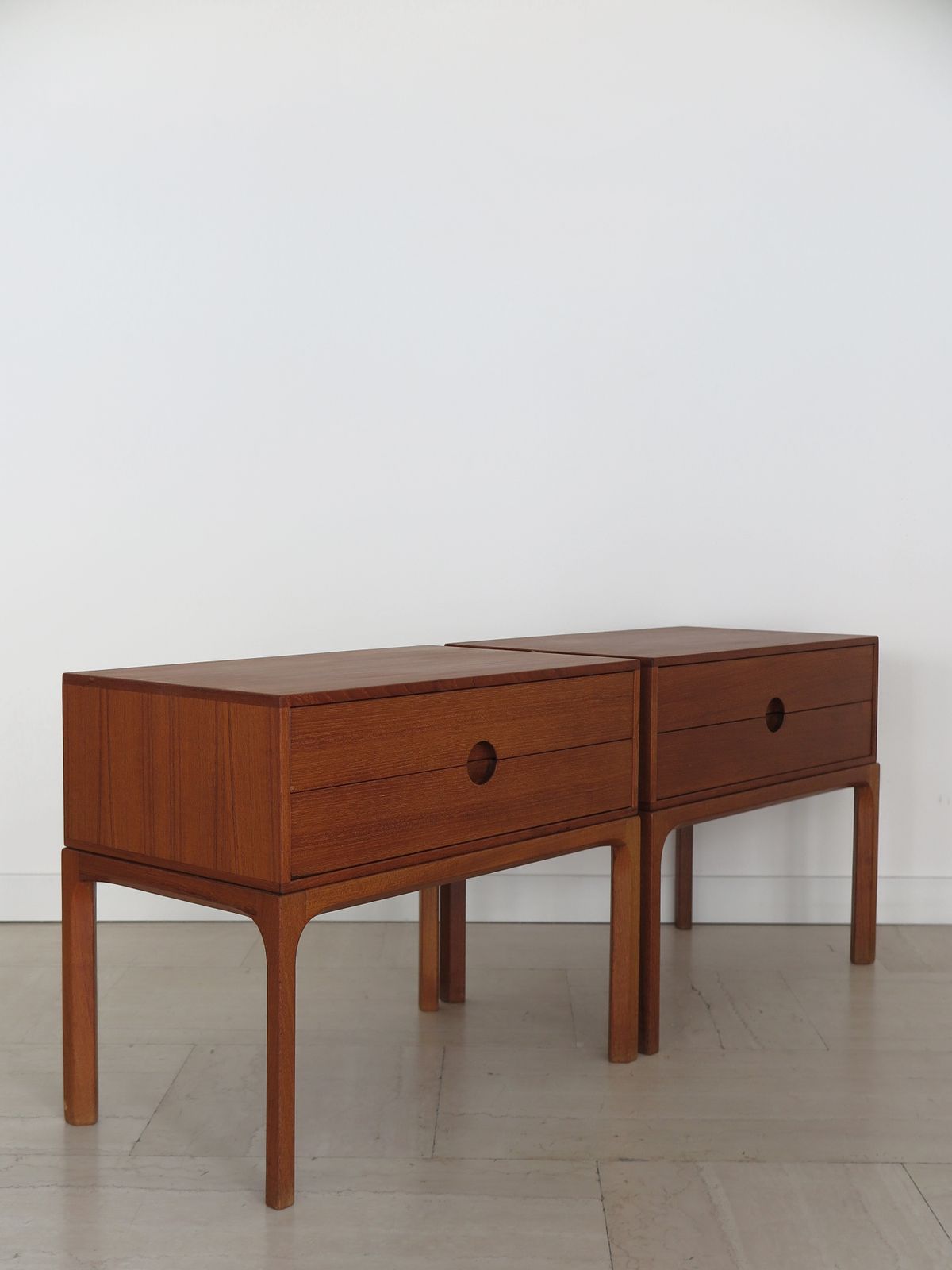 Kai Kristiansen For Aksel Kjersgaard Scandinavian Midcetury Teak Nitgh Stands, Denmark 1960s