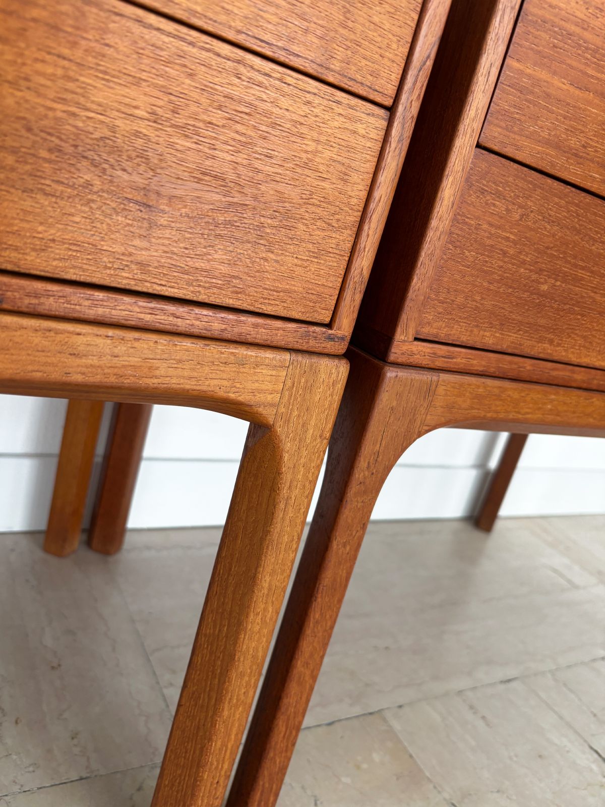 photo vinterior Kai Kristiansen For Aksel Kjersgaard Scandinavian Midcetury Teak Nitgh Stands, Denmark 1960s