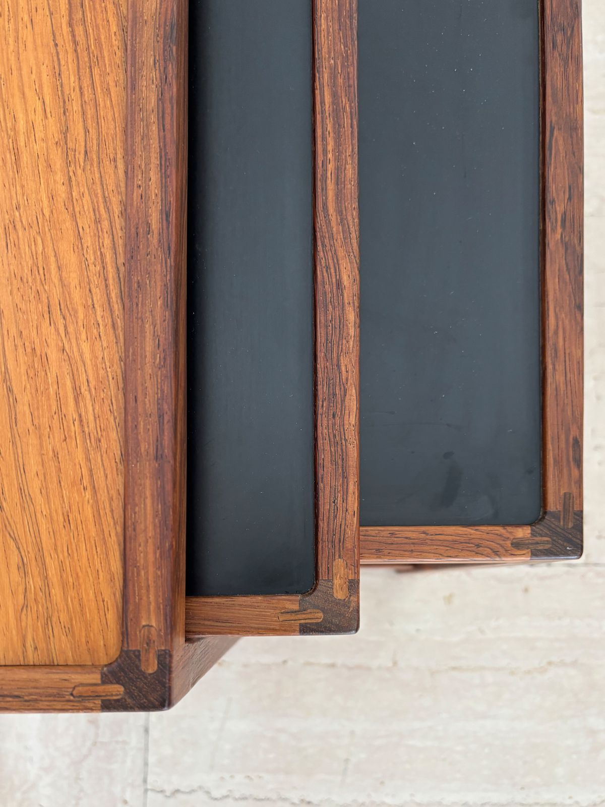 photo buy Kurt østervig Scandinavian Dark Wood Nesting Tables Set, Denmark 1960s