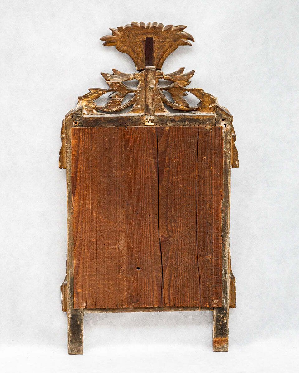 Small Antique French Louis XVI Marriage Mirror With Tassels photo 1280.0