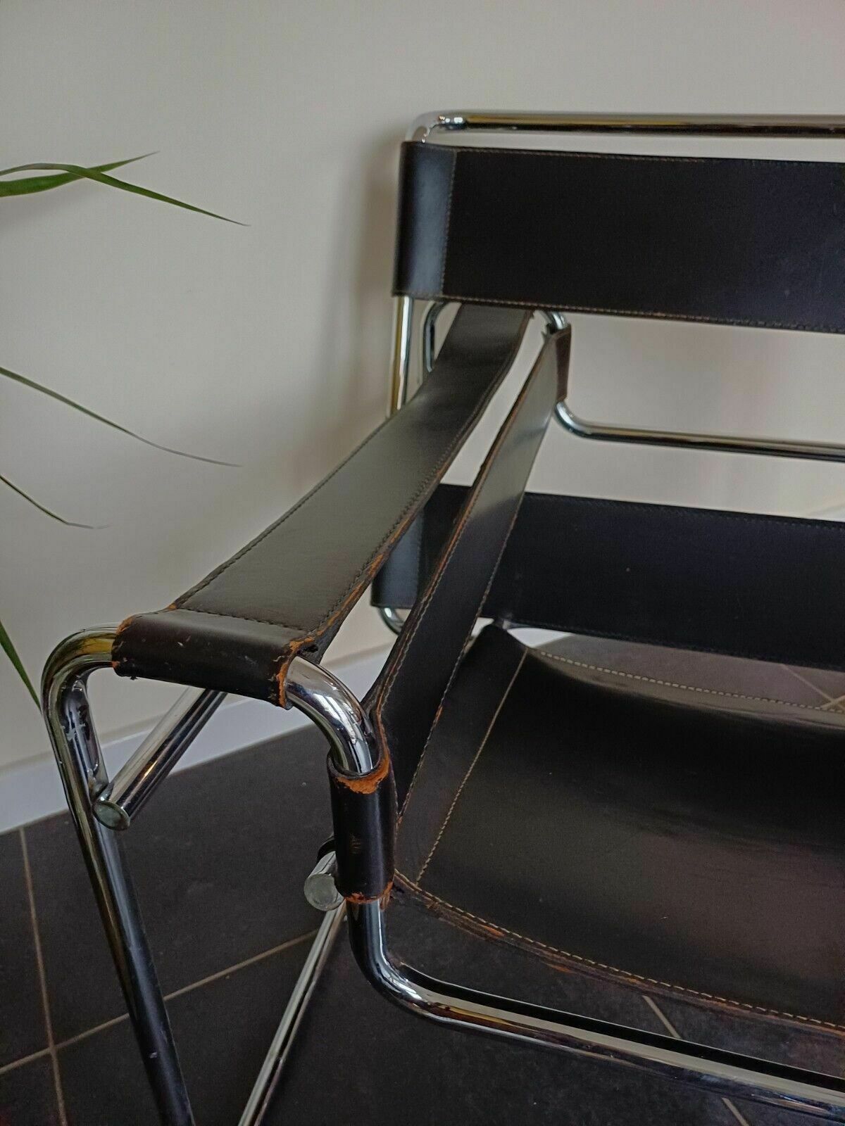 1550.0 Original Wassily Chair Model B3 By Marcel Breuer, Manufactured By Gavina 1960s photo