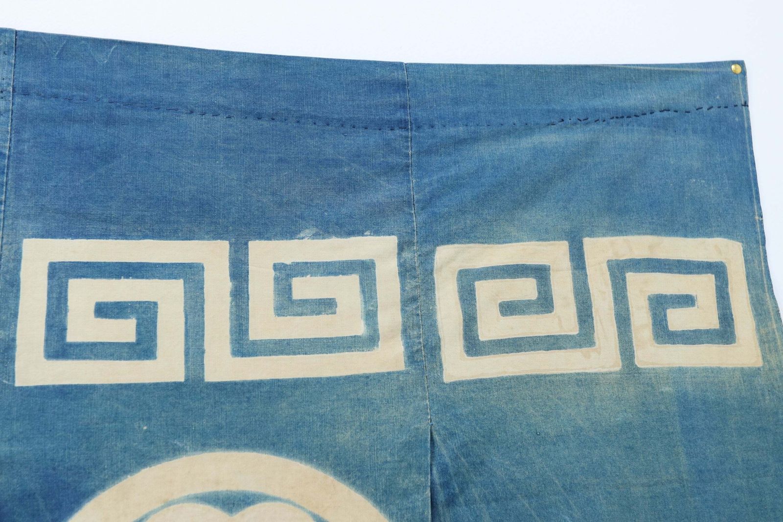 Early 20th Century Indigo Dyed Japanese Noren Curtain photo Textiles