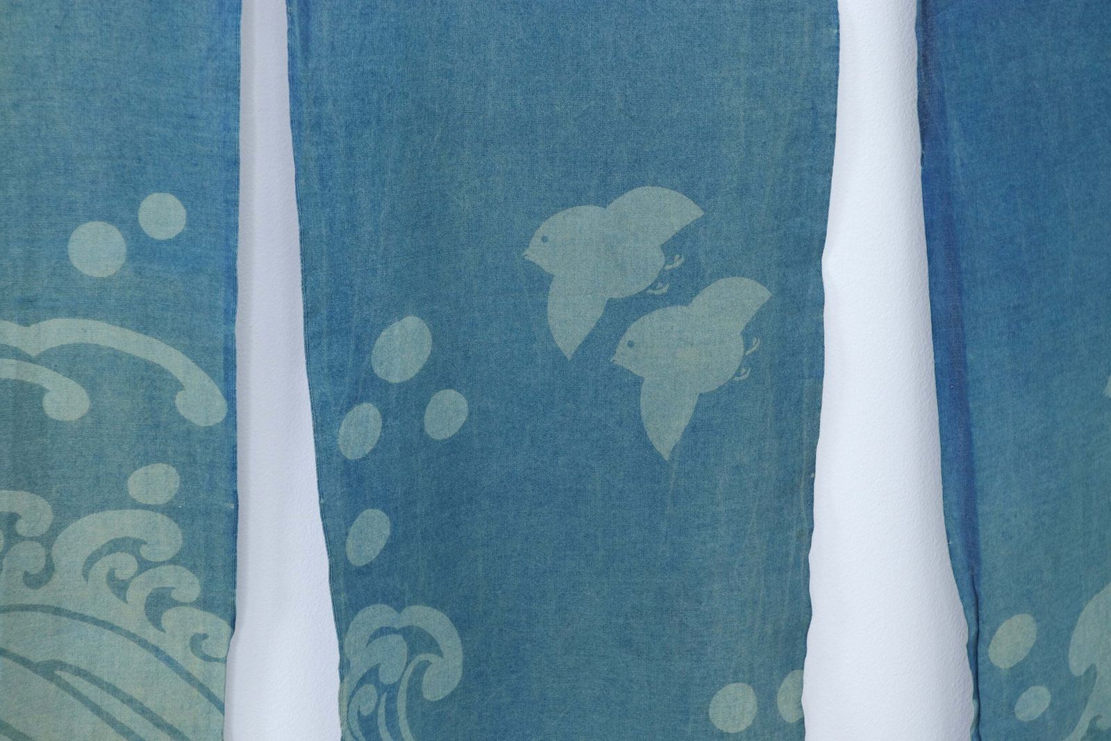 Early 20th Century Indigo Dyed Japanese Noren Curtain photo vintage