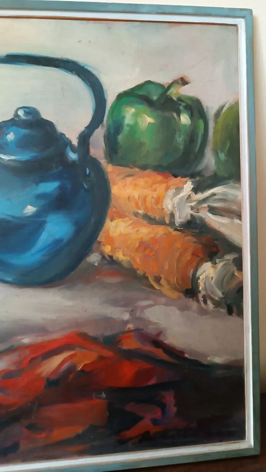 Painting Nature Still Fruit Oil On Plywood Years 50 Signed photo buy