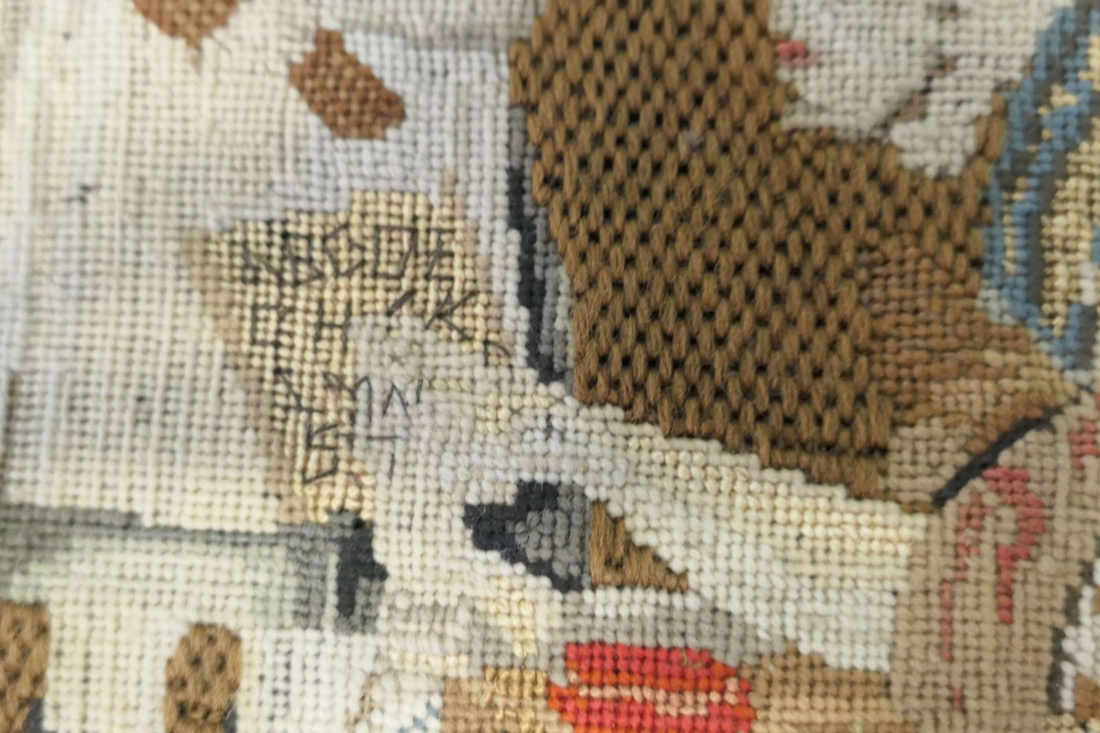 Early 19th Century English Wool Tapestry, “The School Room” photo buy