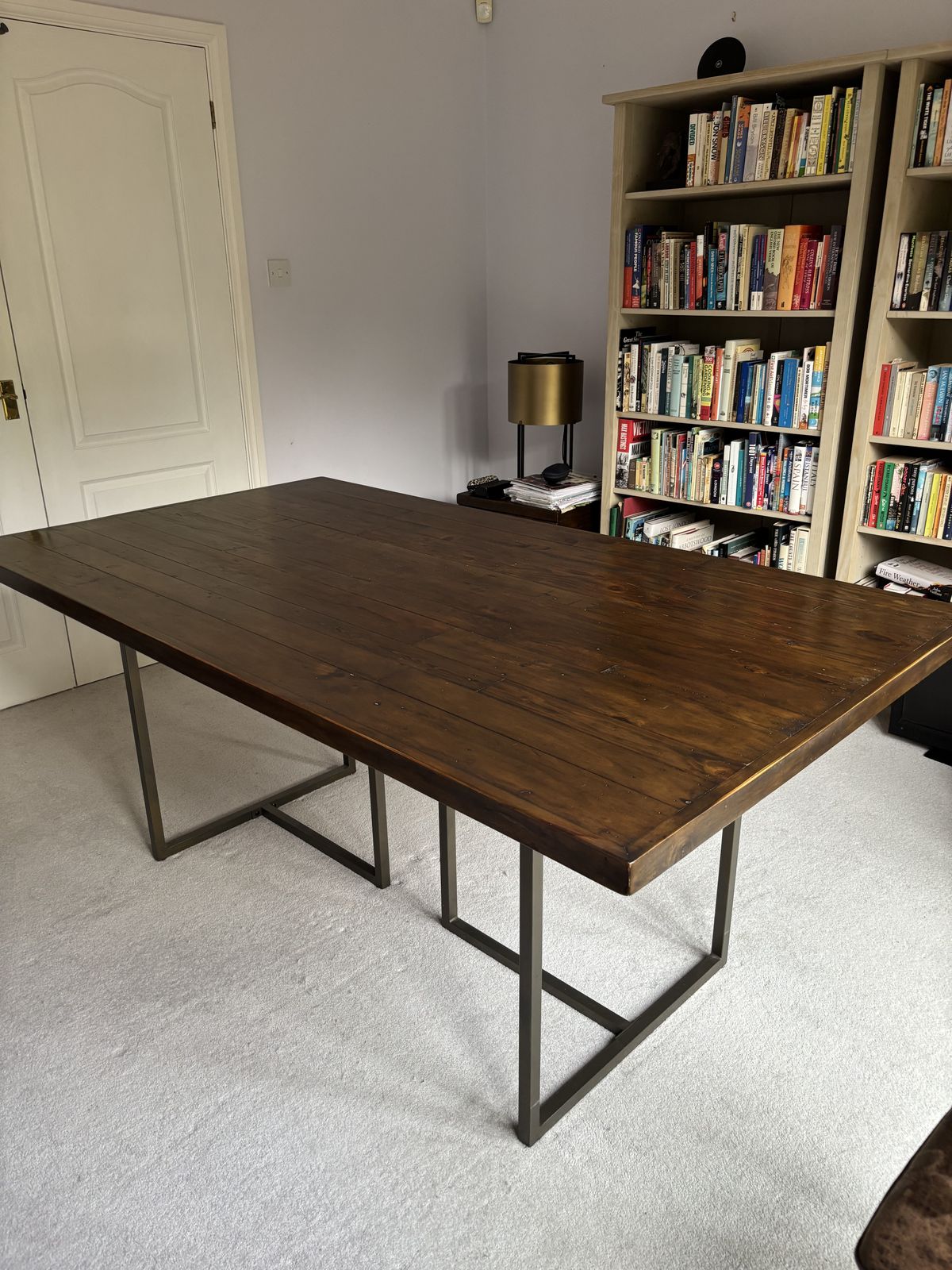 photo furniture Houston Brooklyn Fixed Top Dining Table And Six Chairs