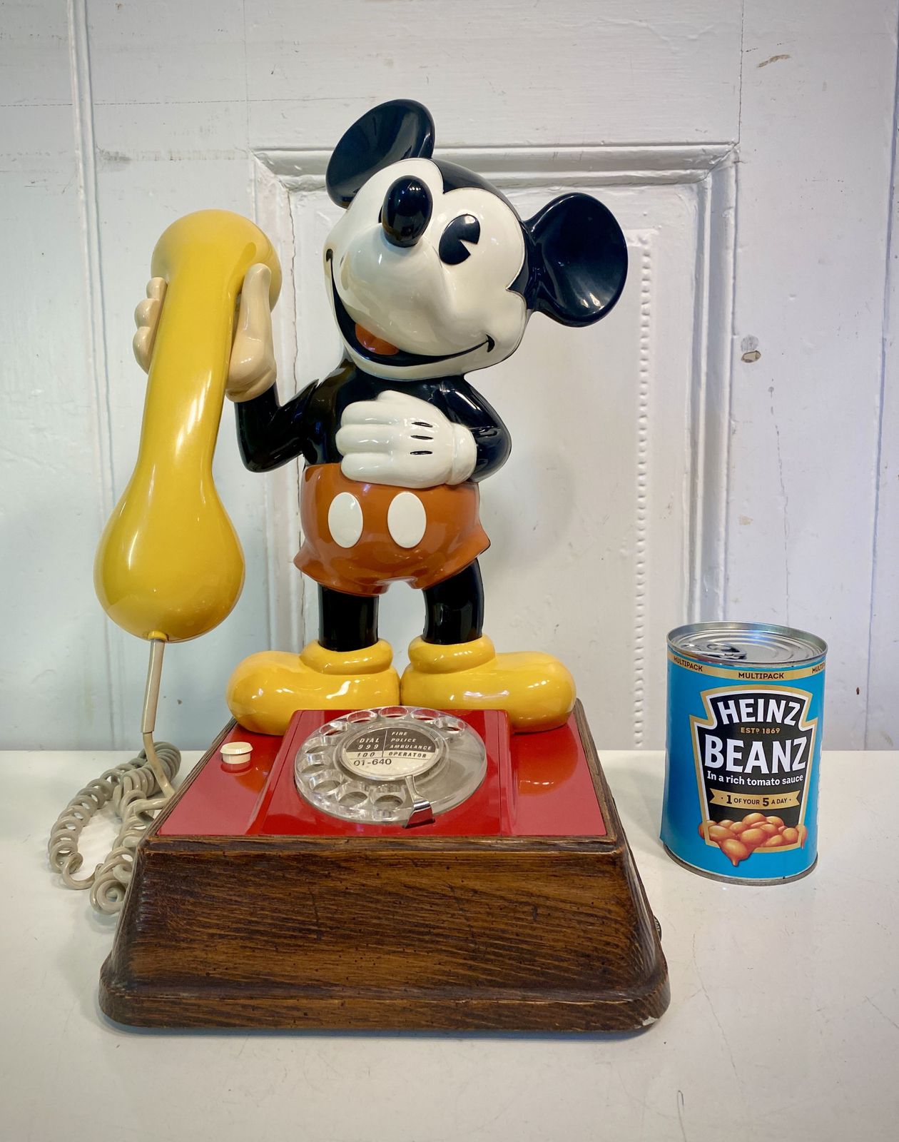 Vintage Official Disney Mickey Mouse Rotary Dial Telephone photo vintage