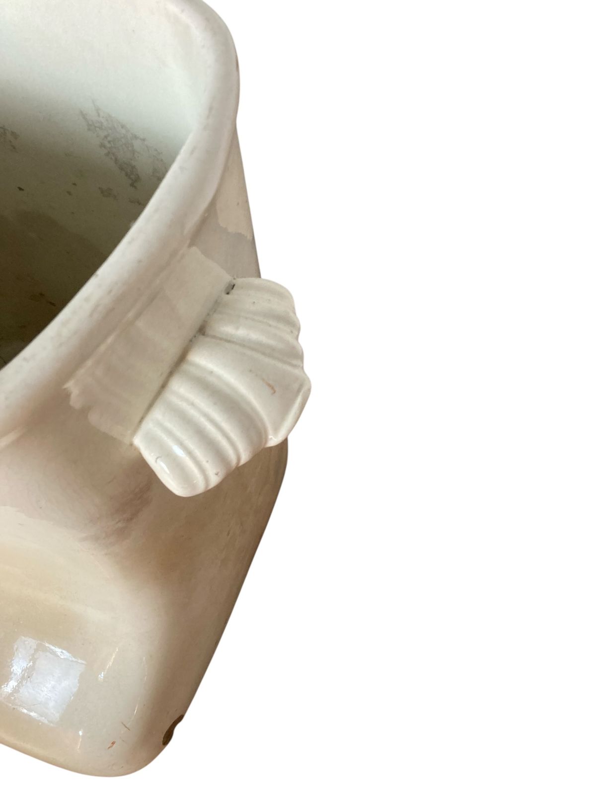 Creamware Knee Bath Or Jardinere Planter 1800's photo vintage