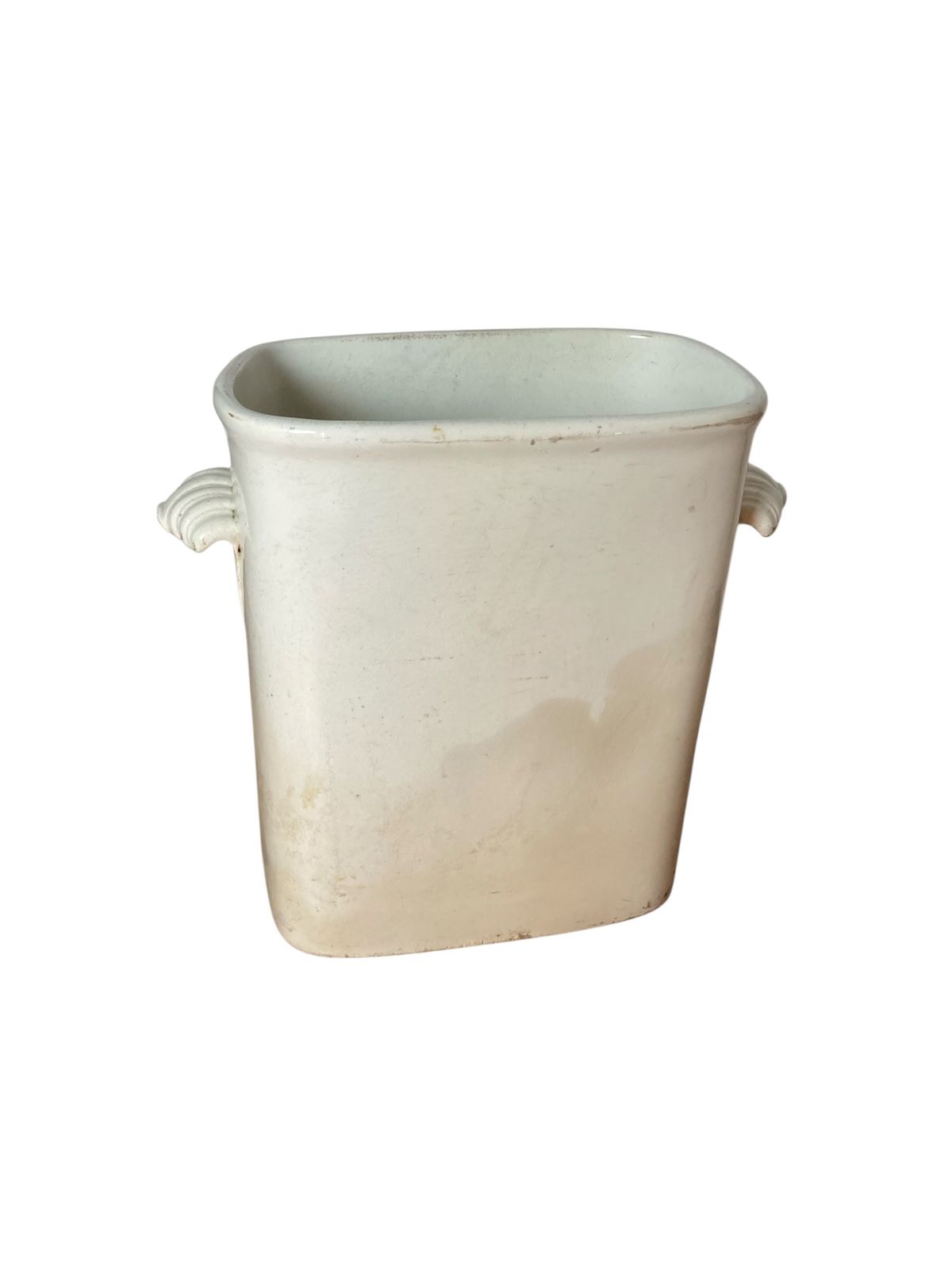 photo furniture Creamware Knee Bath Or Jardinere Planter 1800's