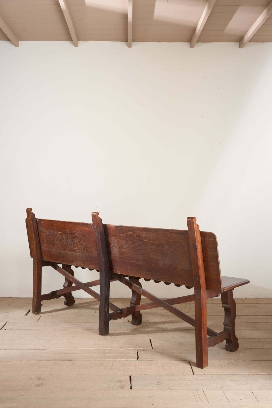 2180.0 19th Century Spanish Baroque Hall Bench photo