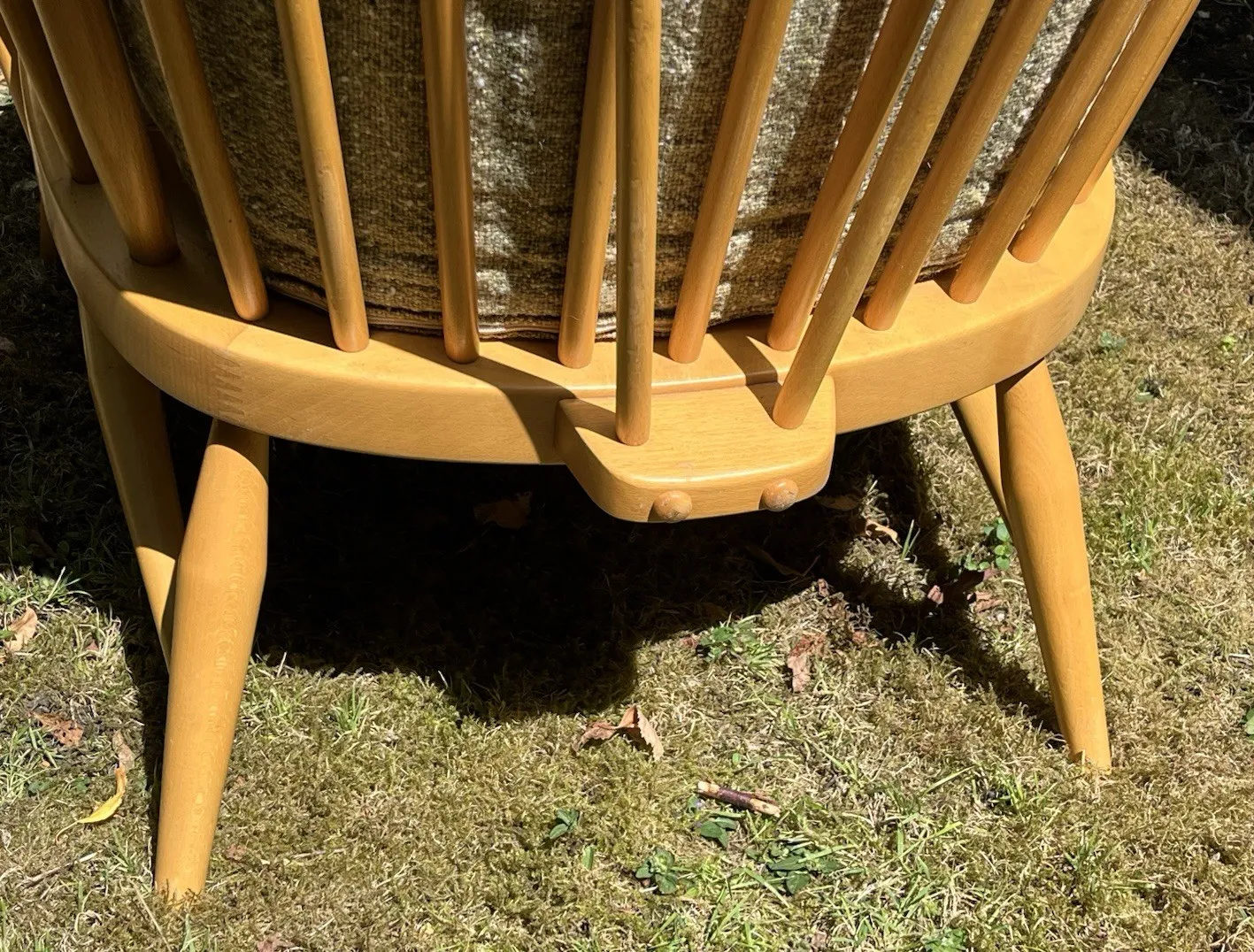 Blonde Ercol High Back Easy Armchair New Webbing Original Covers photo 425.0