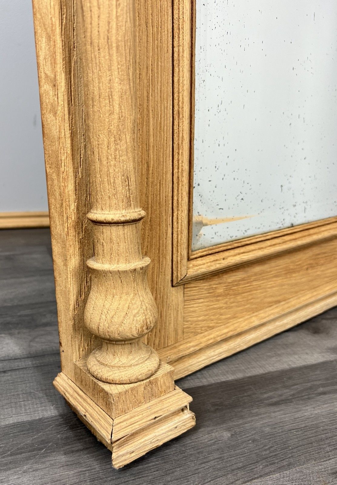 Wall Mirror Antique French Style Oak Carved Ornate Wall Frame Lot 4044 photo for sale