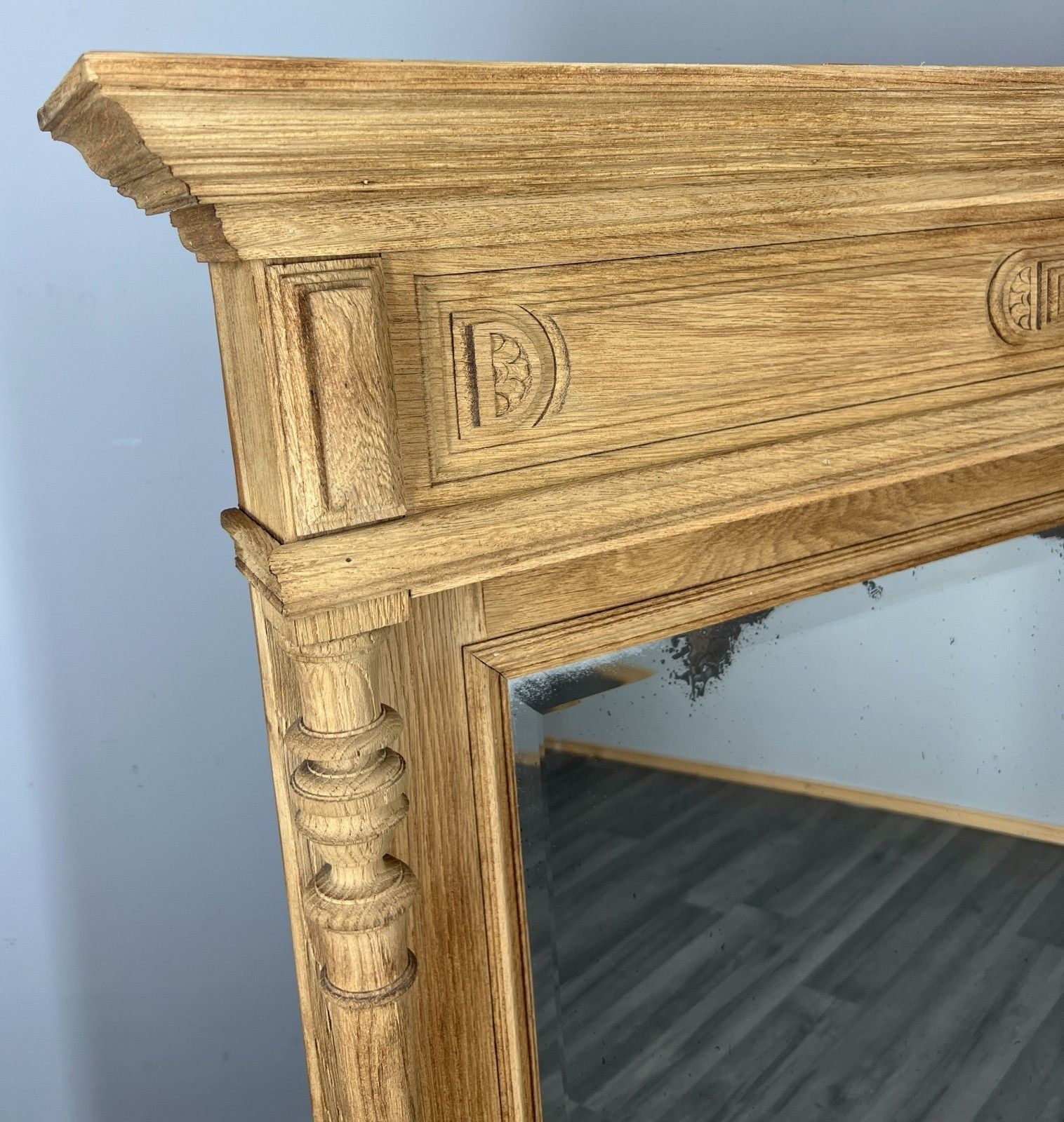 Wall Mirror Antique French Style Oak Carved Ornate Wall Frame Lot 4044 photo Home Decor