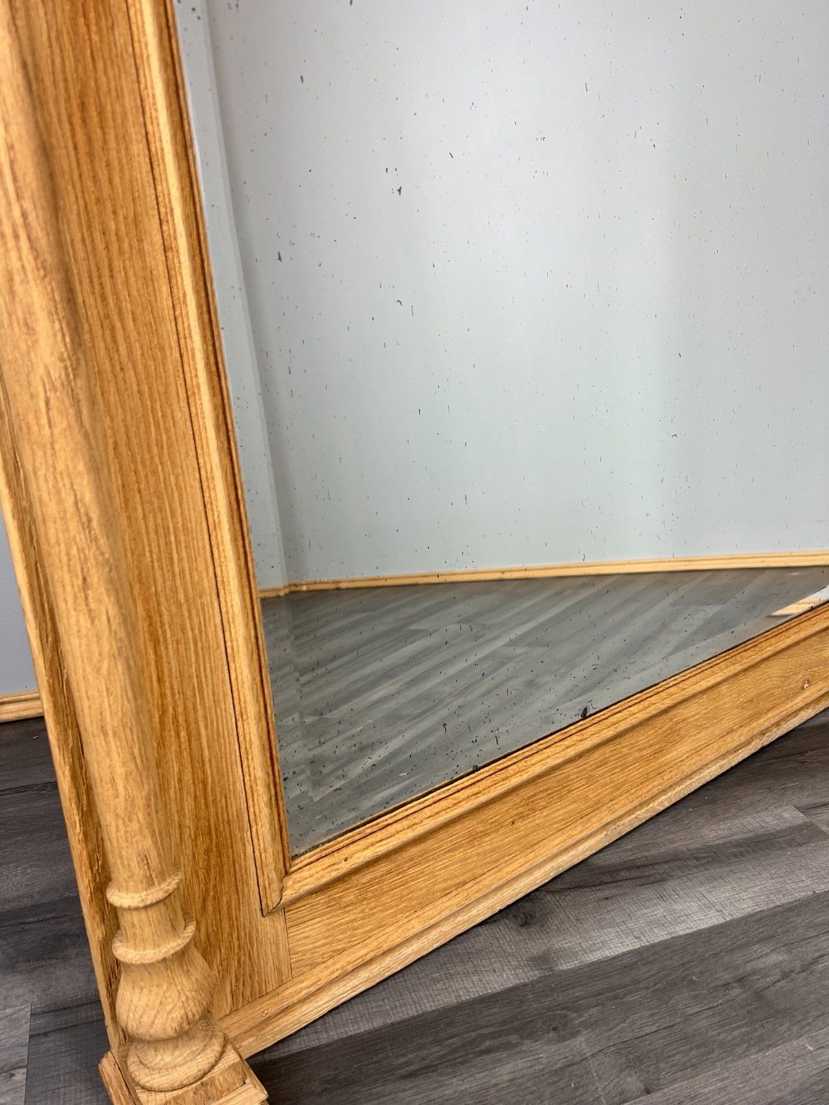 Wall Mirror Antique French Style Oak Carved Ornate Wall Frame Lot 4044 photo vinterior