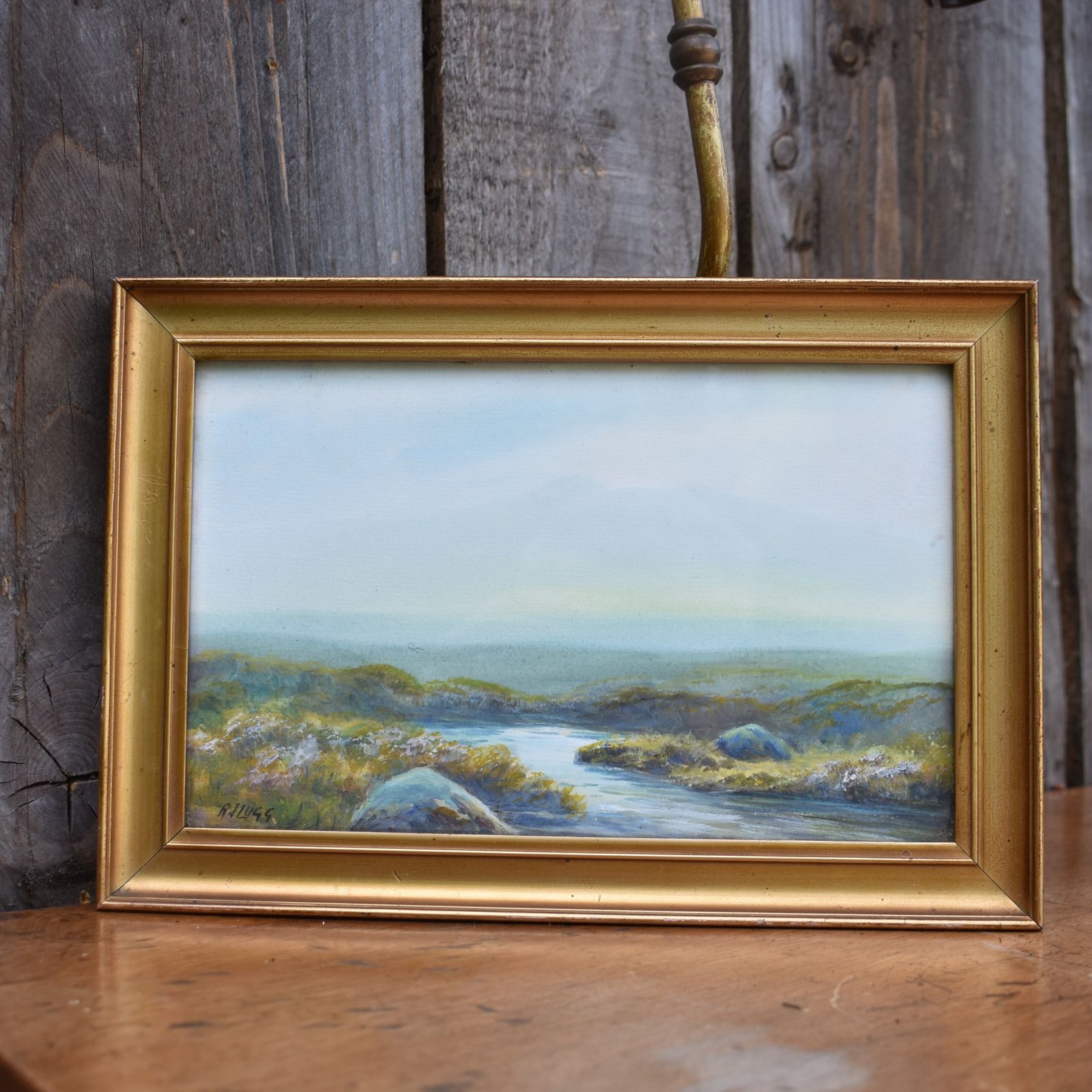 Antique Robert James Lugg Sheepstor Dartmoor Landscape Art Watercolour Painting photo Art