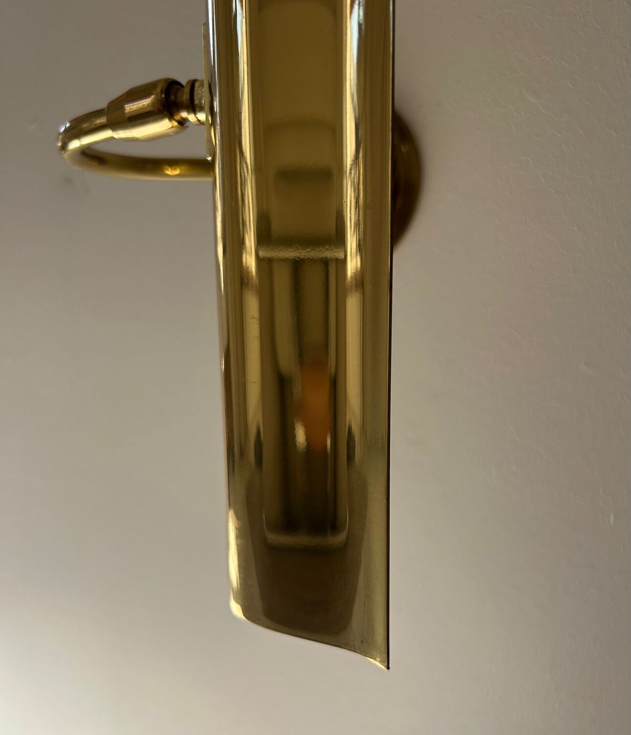 Pair Of Vintage Xl Adjustable Brass Wall Lights, France 1970 photo furniture