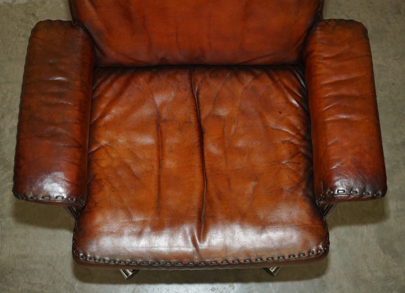 Restored Mid Century De Sede Ds35 Executive Swivel Directors Chair Brown Leather photo buy