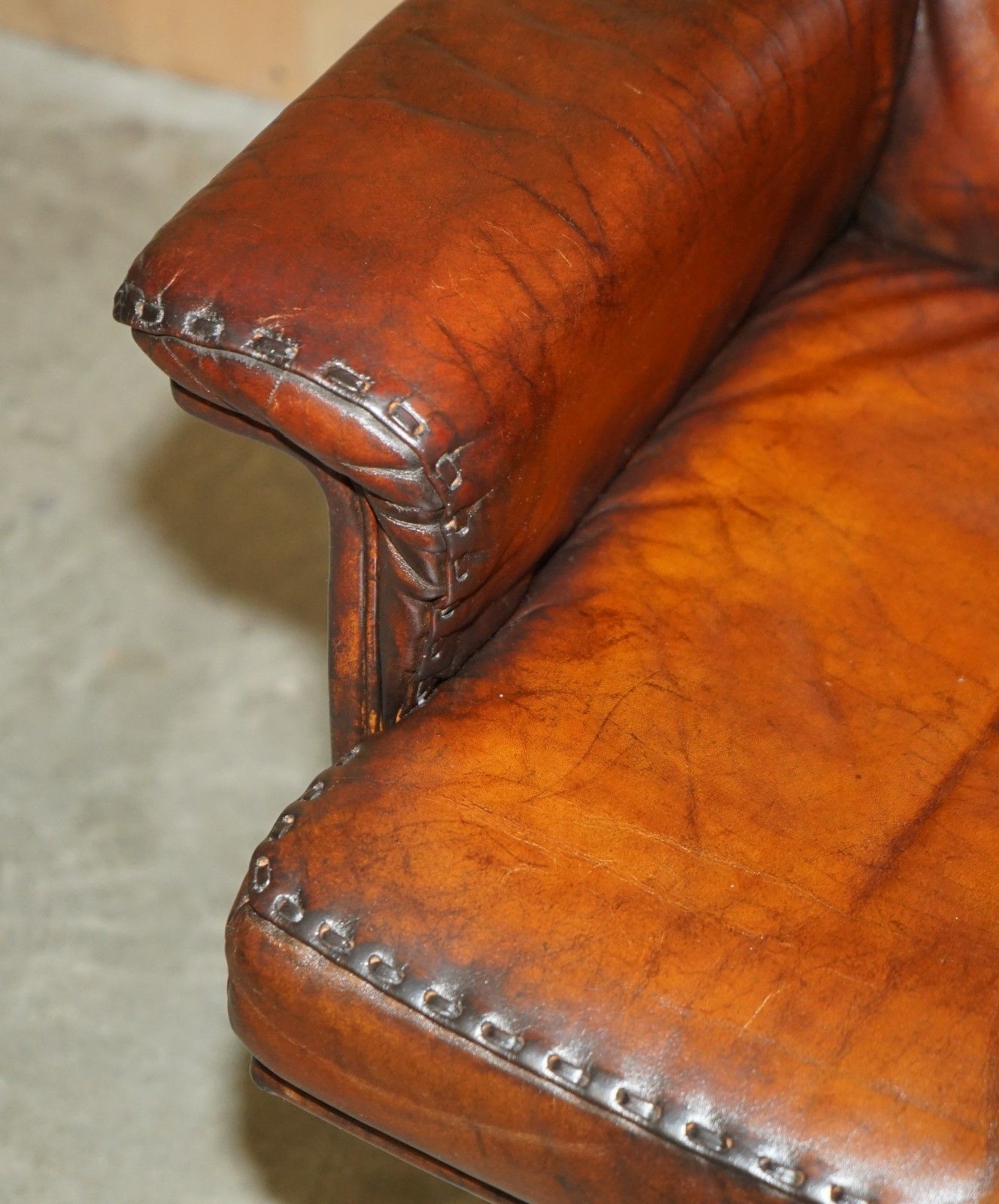 photo furniture Restored Mid Century De Sede Ds35 Executive Swivel Directors Chair Brown Leather