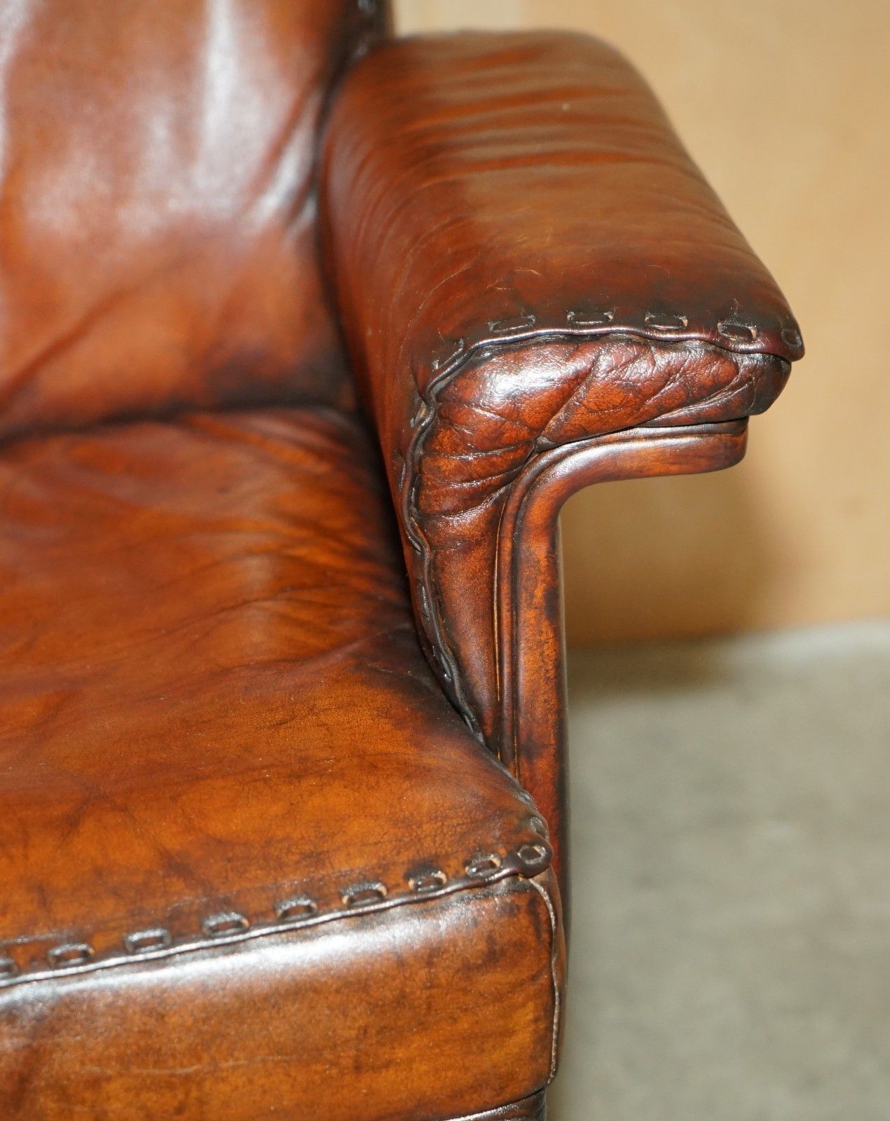 Furniture Restored Mid Century De Sede Ds35 Executive Swivel Directors Chair Brown Leather photo