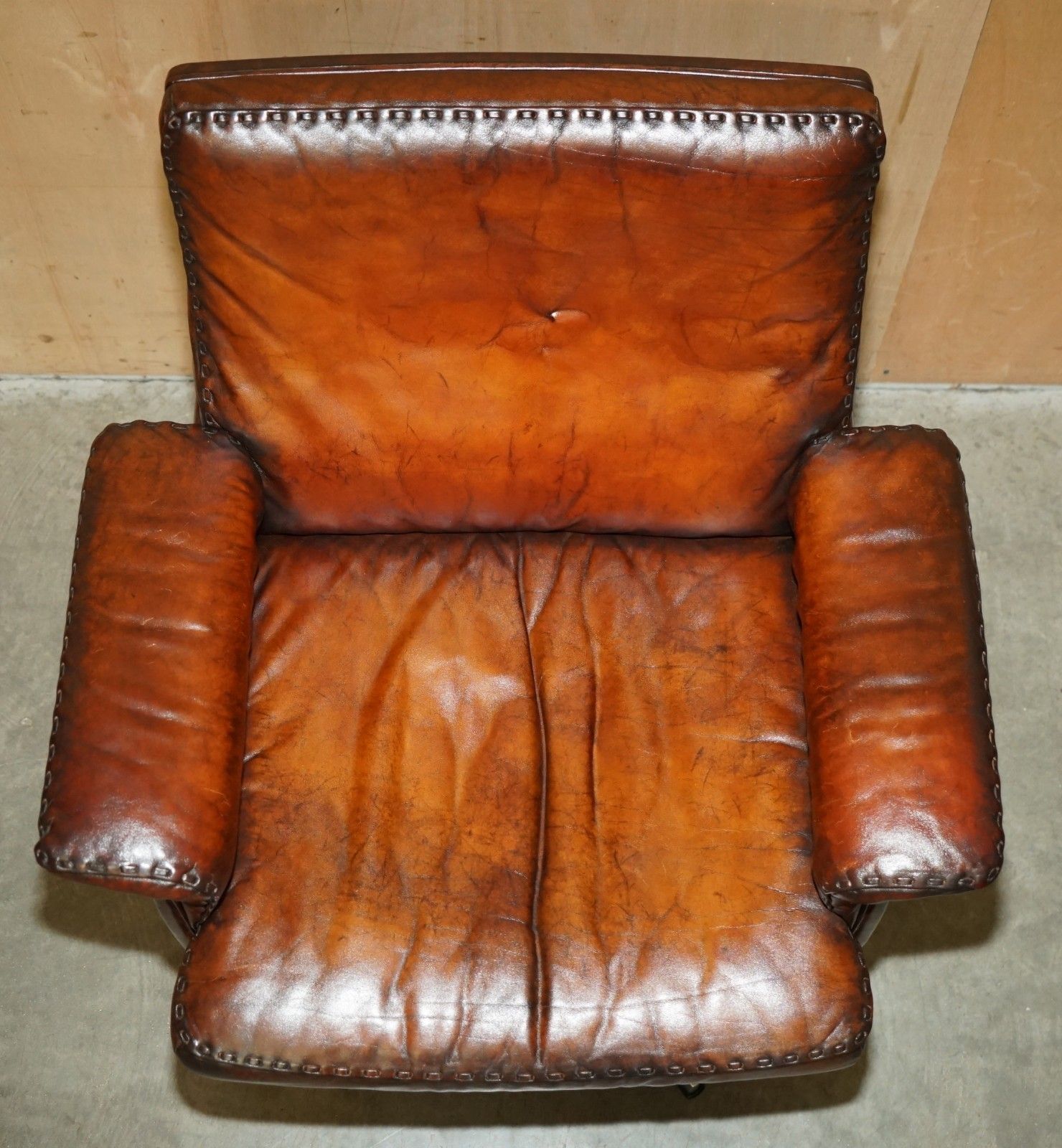 Restored Mid Century De Sede Ds35 Executive Swivel Captains Chair Brown Leather photo Furniture