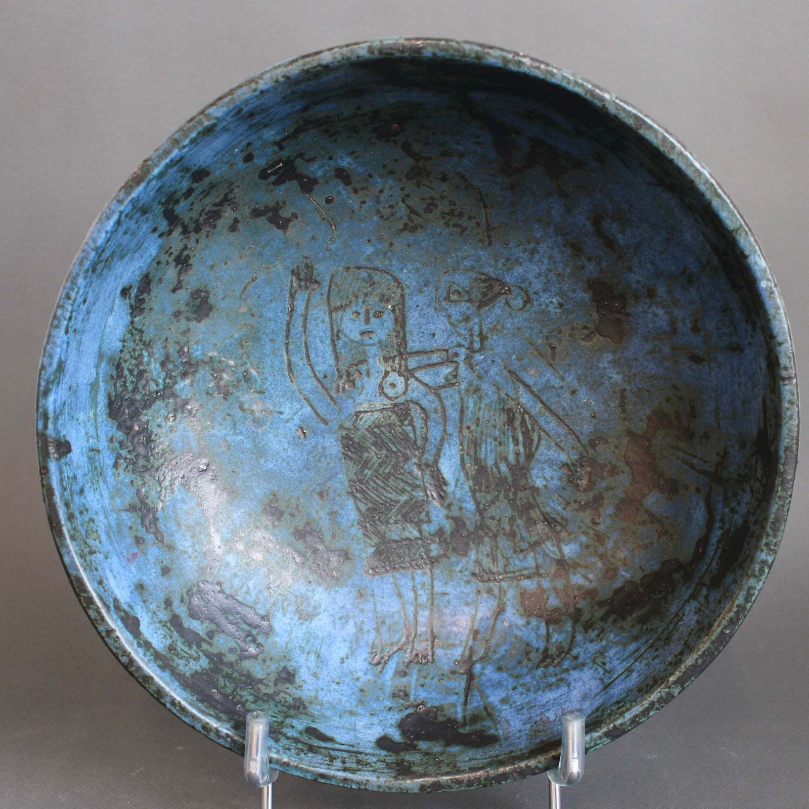 Vintage French Ceramic Decorative Bowl By Jacques Blin (Circa 1950s)