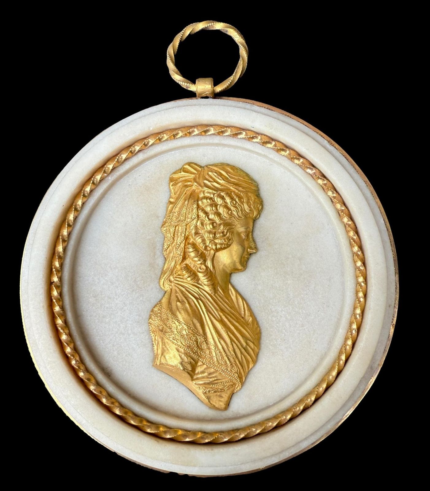 A Pair Of Late Louis XVI Ormolu Mounted And White Marble Portrait Medallions Franz I And Maria Theresa Of Austria photo furniture