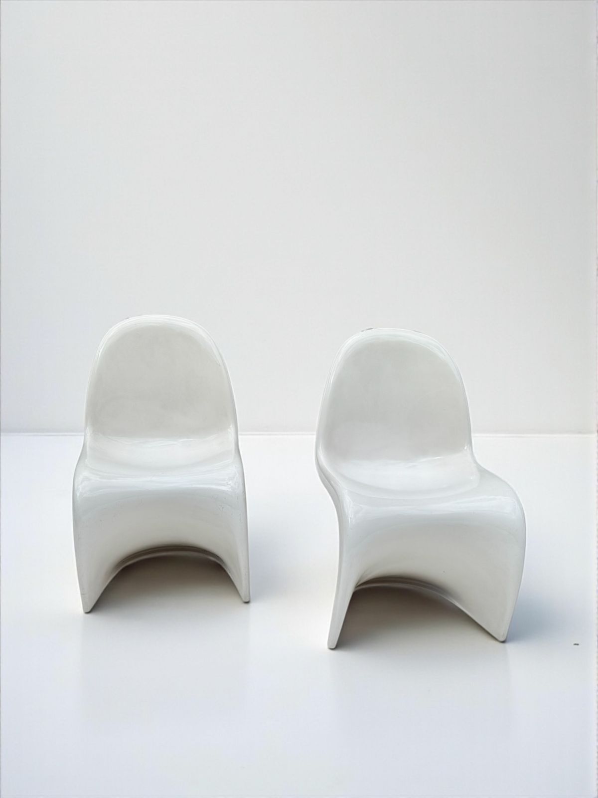 Set Of 2 Panton Verner Fibreglass S Chair For Herman Miller, W. Germany 1973 photo vintage
