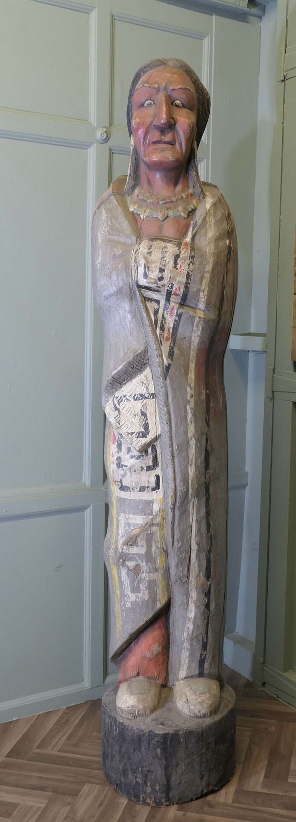 Large Carved Cigar Store Indian, Shop Trade Sign This Is A Very Rare Find, He Is A Full S photo furniture