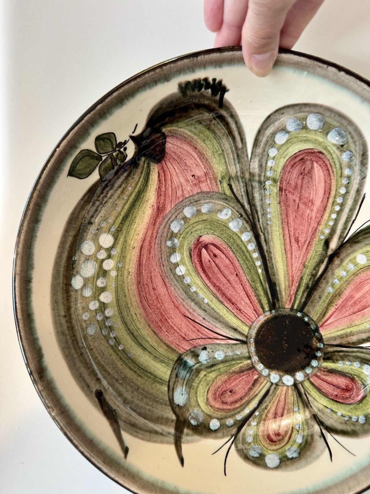1960’s Willy Steinlin From St. Gallen, Ceramic Bowl With Flamboyant Bird Design photo furniture