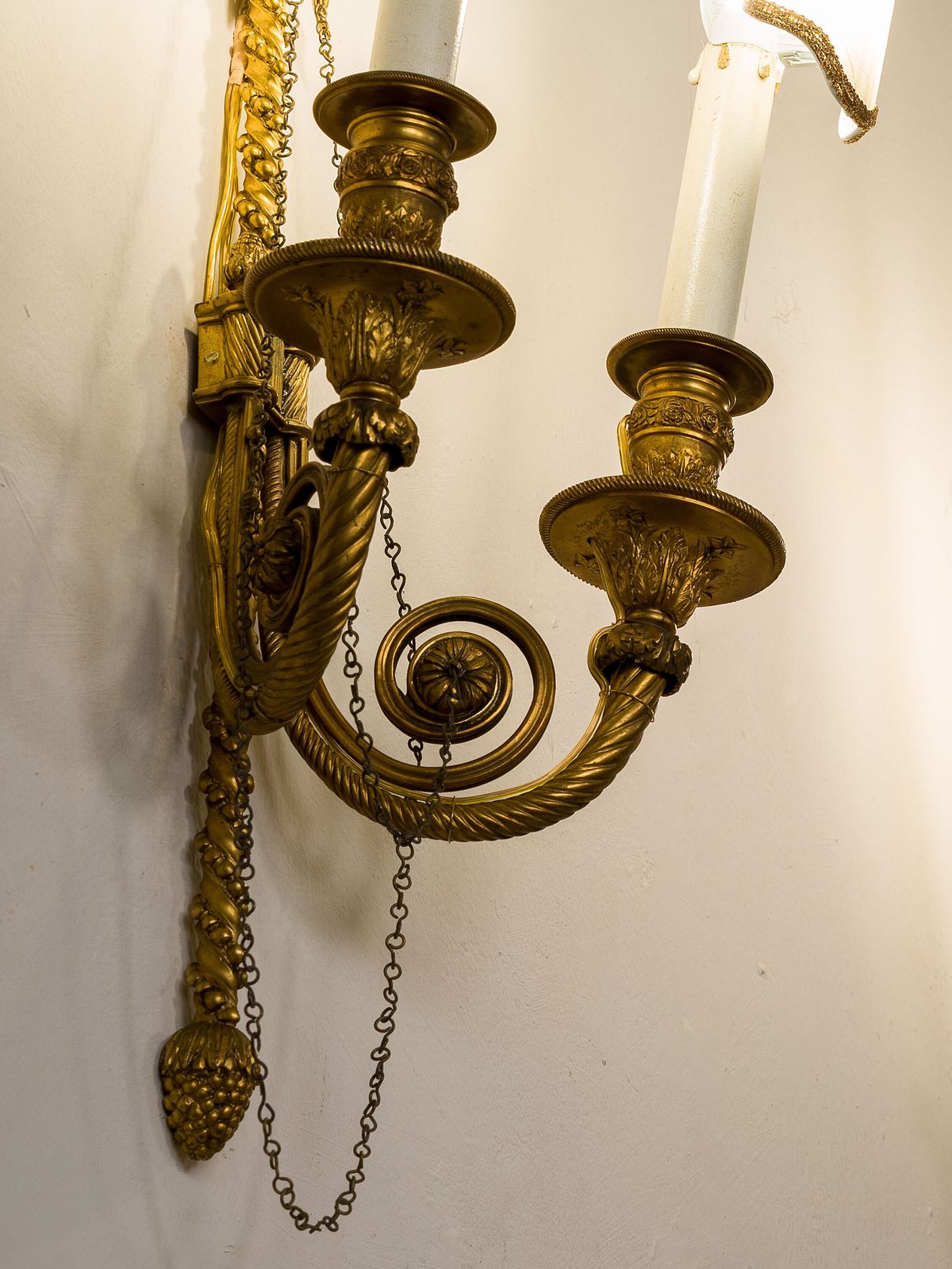 Pair Of Napoleon III Wall Sconces In Gilt And Finely Chiseled Bronze, France, Mid 19th Century photo buy